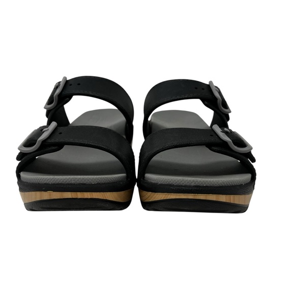 Dansko Black and Gray Sandals with Buckle - Picture 4 of 8